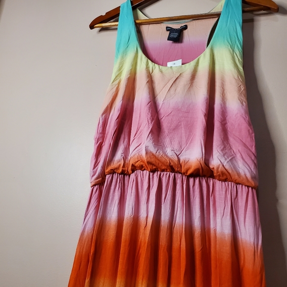 Chelsea & Theodore NWT Rainbow Maxi Tank Dress Size Large - Picture 2 of 6